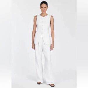 Dissh Norah White Linen Pant